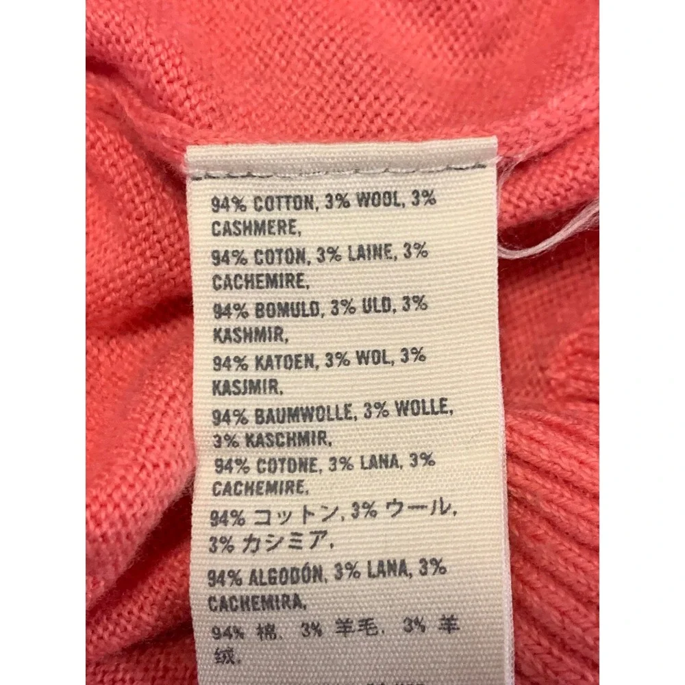 Abercrombie & Fitch  XL Coral Preppy Academia Muscle Fit Cotton Cashmere Sweater